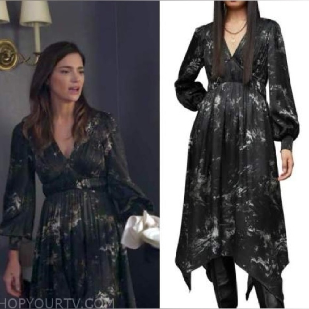 NWT $419 AllSaints Estelle Titania Floral Print Midi Dress